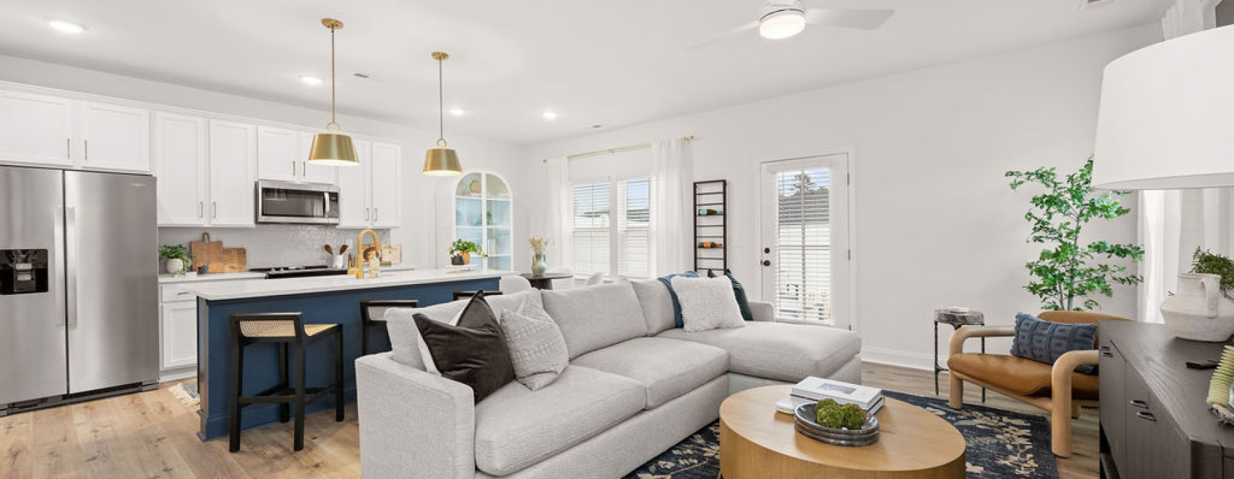 large living area with natural light